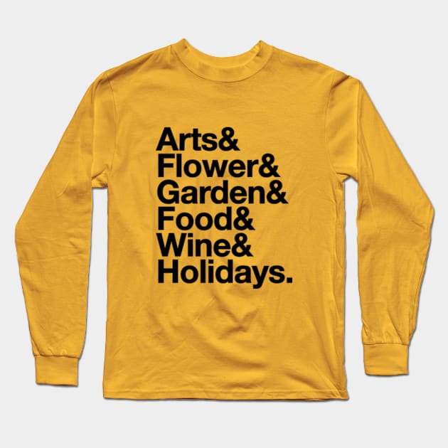 Epcot Festivals Ampersand (Black) Long Sleeve T-Shirt by Florida Project